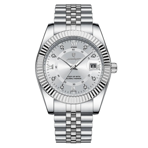 Luxury Business Men Wristwatch Waterproof Luminous Date Military Man Watch Stainless Steel Fashion Men'S Quartz Watches