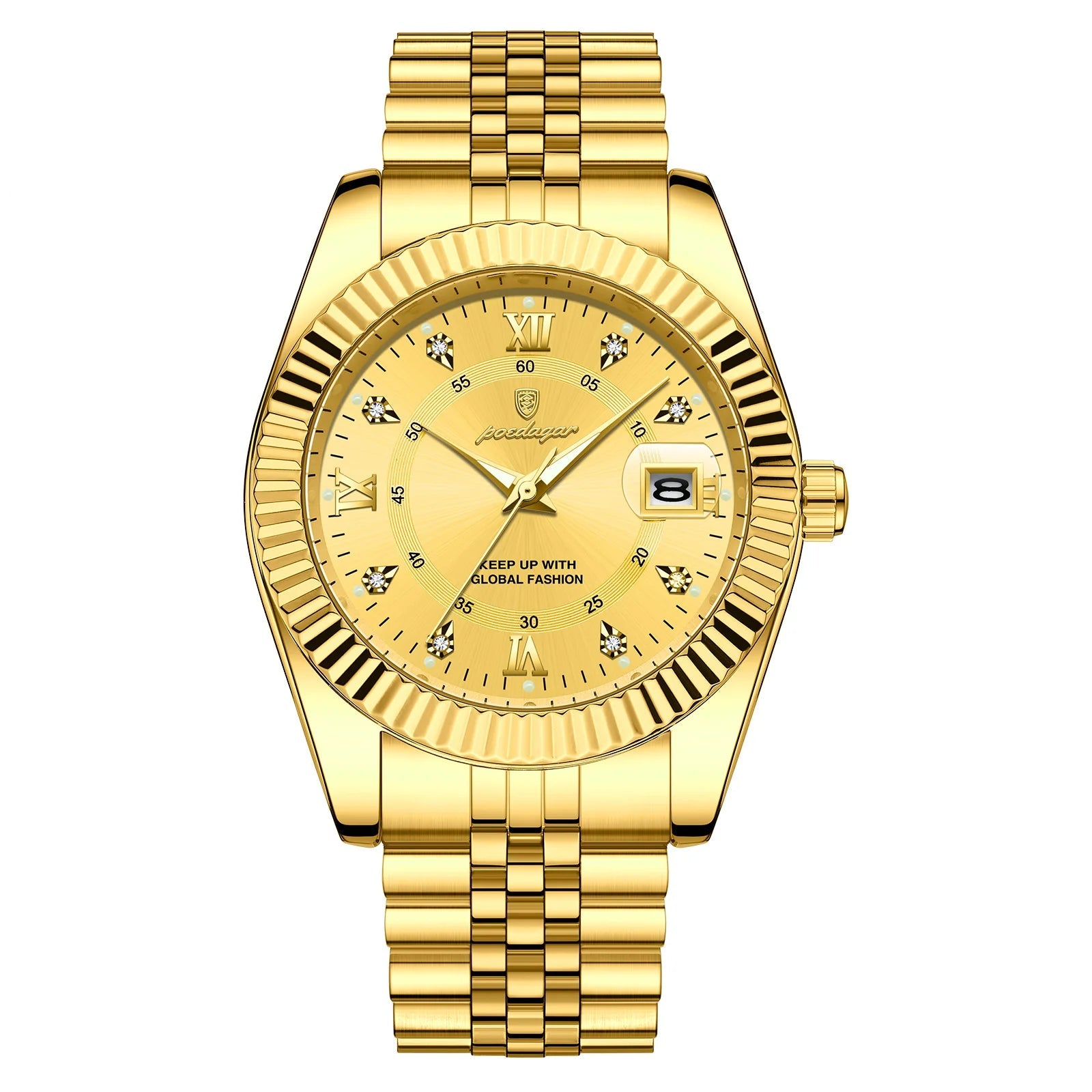 Luxury Business Men Wristwatch Waterproof Luminous Date Military Man Watch Stainless Steel Fashion Men'S Quartz Watches