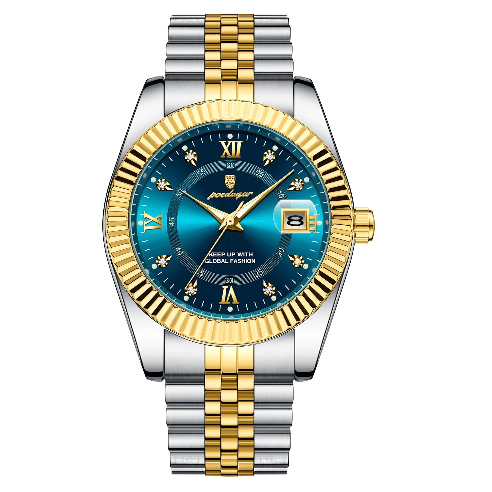 Luxury Business Men Wristwatch Waterproof Luminous Date Military Man Watch Stainless Steel Fashion Men'S Quartz Watches