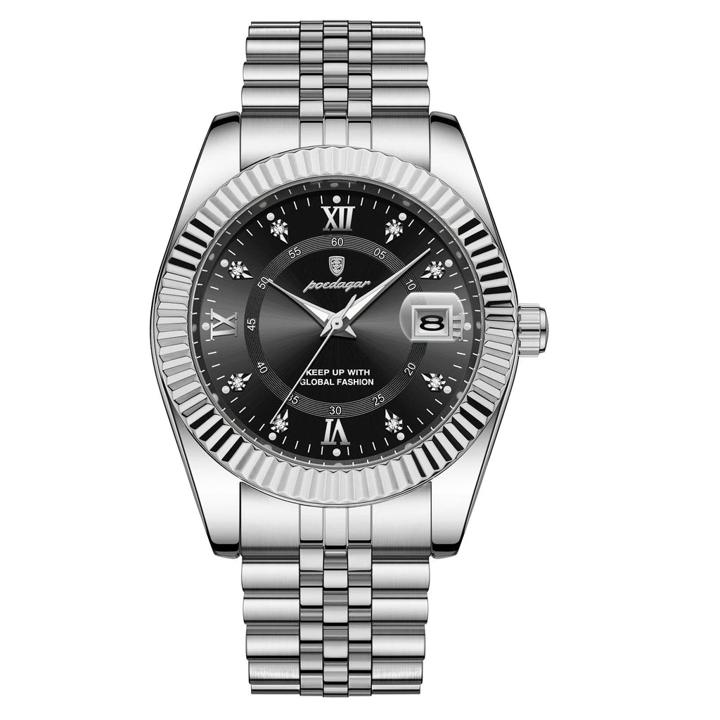 Luxury Business Men Wristwatch Waterproof Luminous Date Military Man Watch Stainless Steel Fashion Men'S Quartz Watches