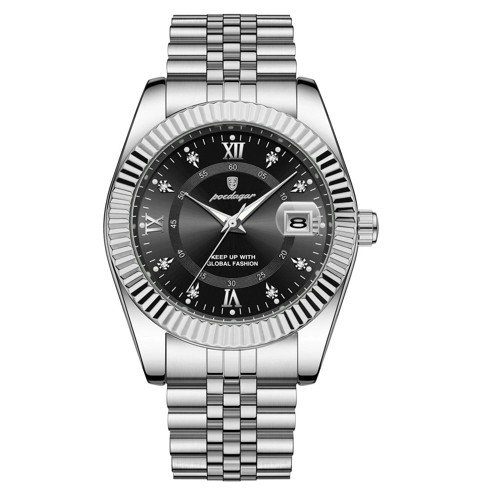 Luxury Business Men Wristwatch Waterproof Luminous Date Military Man Watch Stainless Steel Fashion Men'S Quartz Watches